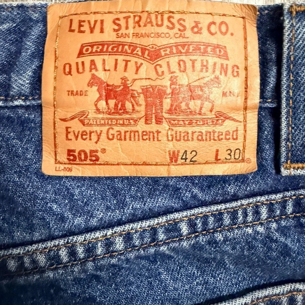 Levi's 505 Men's Jeans 42x30 Medium Blue Regular Straight Leg
